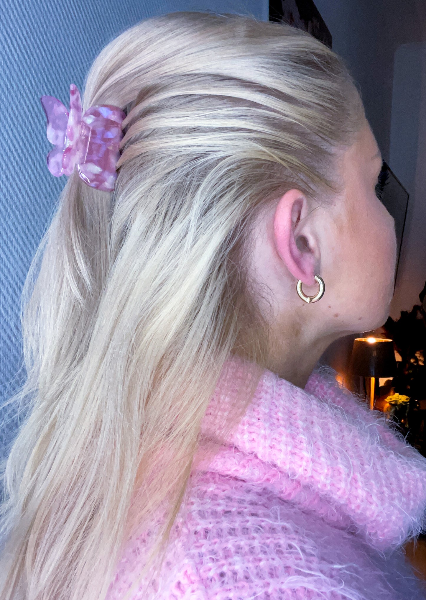 Butterfly Haarklammer Marmor