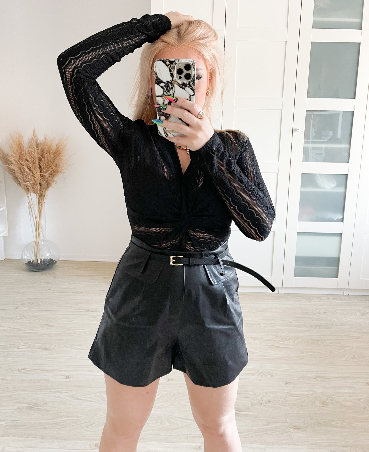 Kunstleder-Shorts Lola