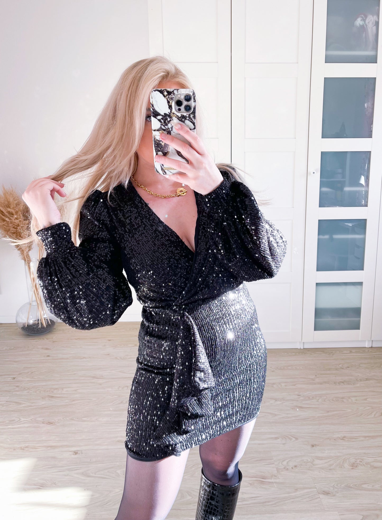 Pailletten-Kleid Black Swan