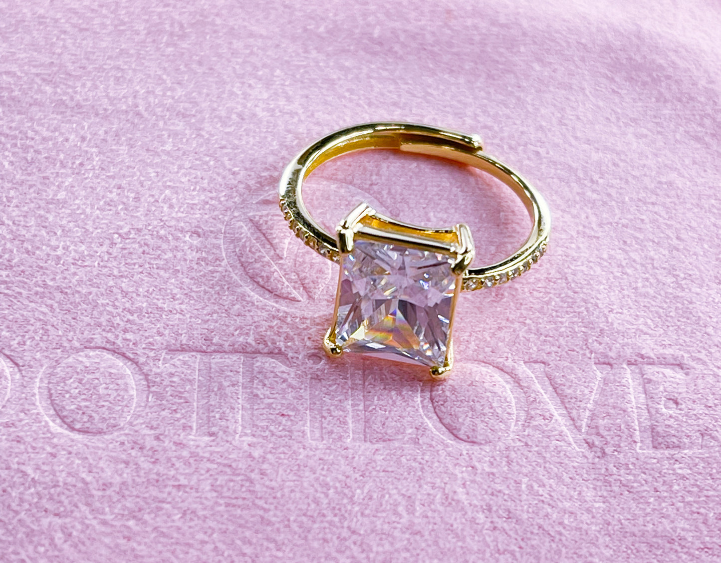 Ring Groß 925 Sterling Silver Diamanty