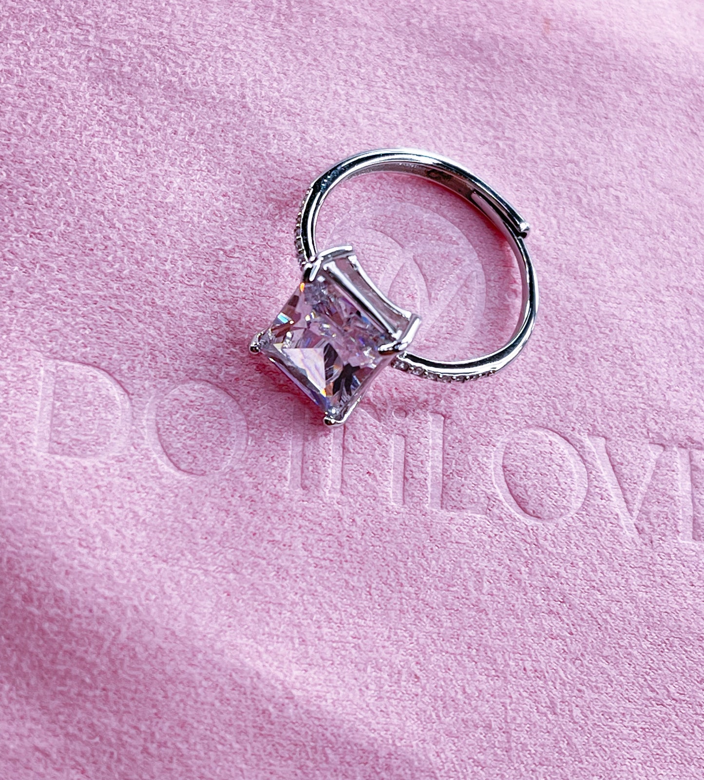 Ring Groß 925 Sterling Silver Diamanty