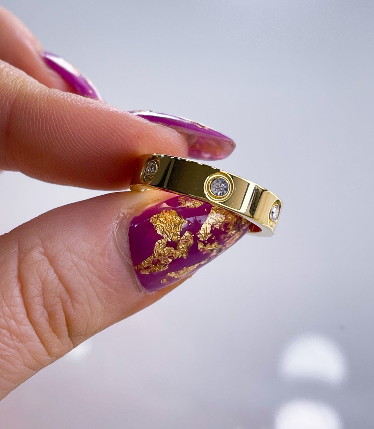 Ring Bling 14K Gold und Silber