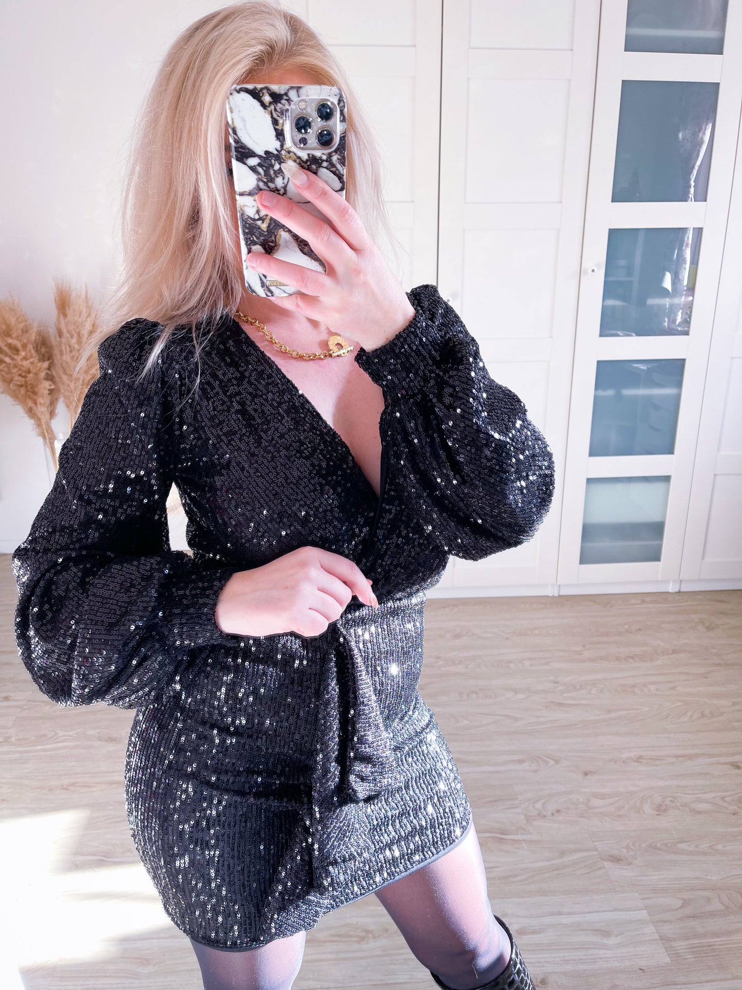 Pailletten-Kleid Black Swan
