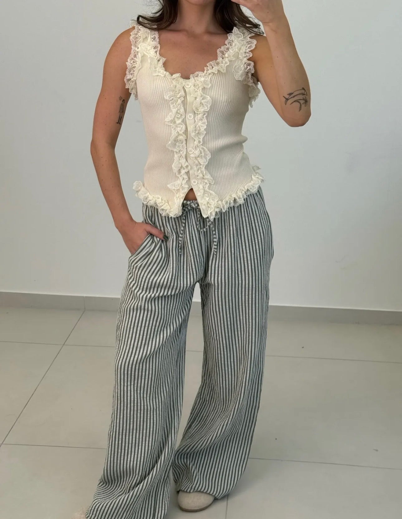 Hose Musselin Amanda in 6 Farben 110cm lang