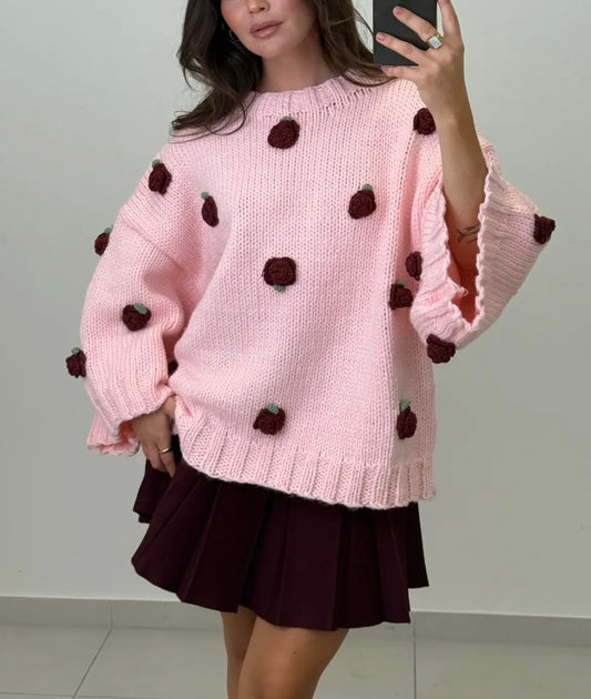 Pullover ROSE 2 Farben Handmade