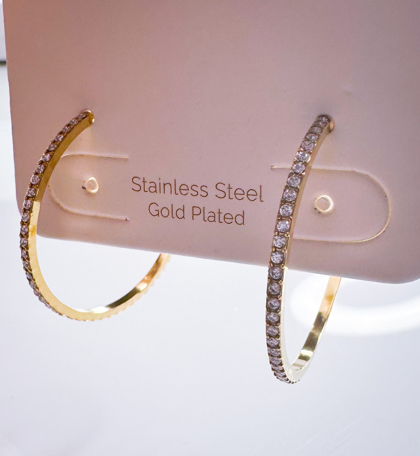 Creolen  Strass S.Steel