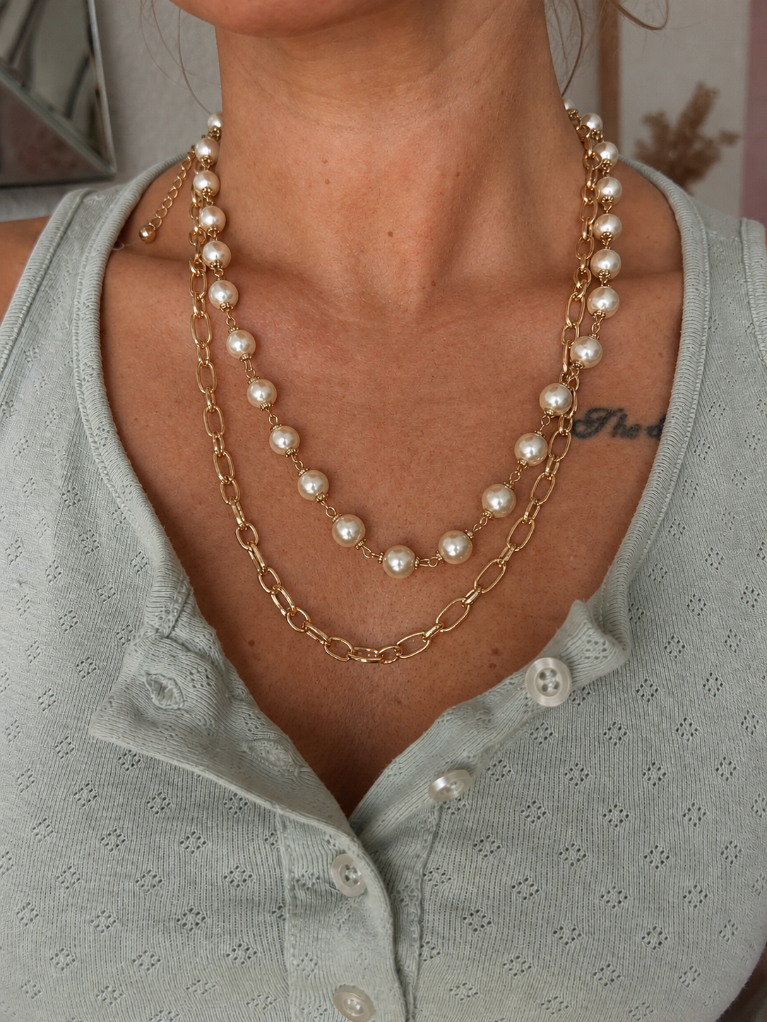 Halskette Doppel Pearl Emmy
