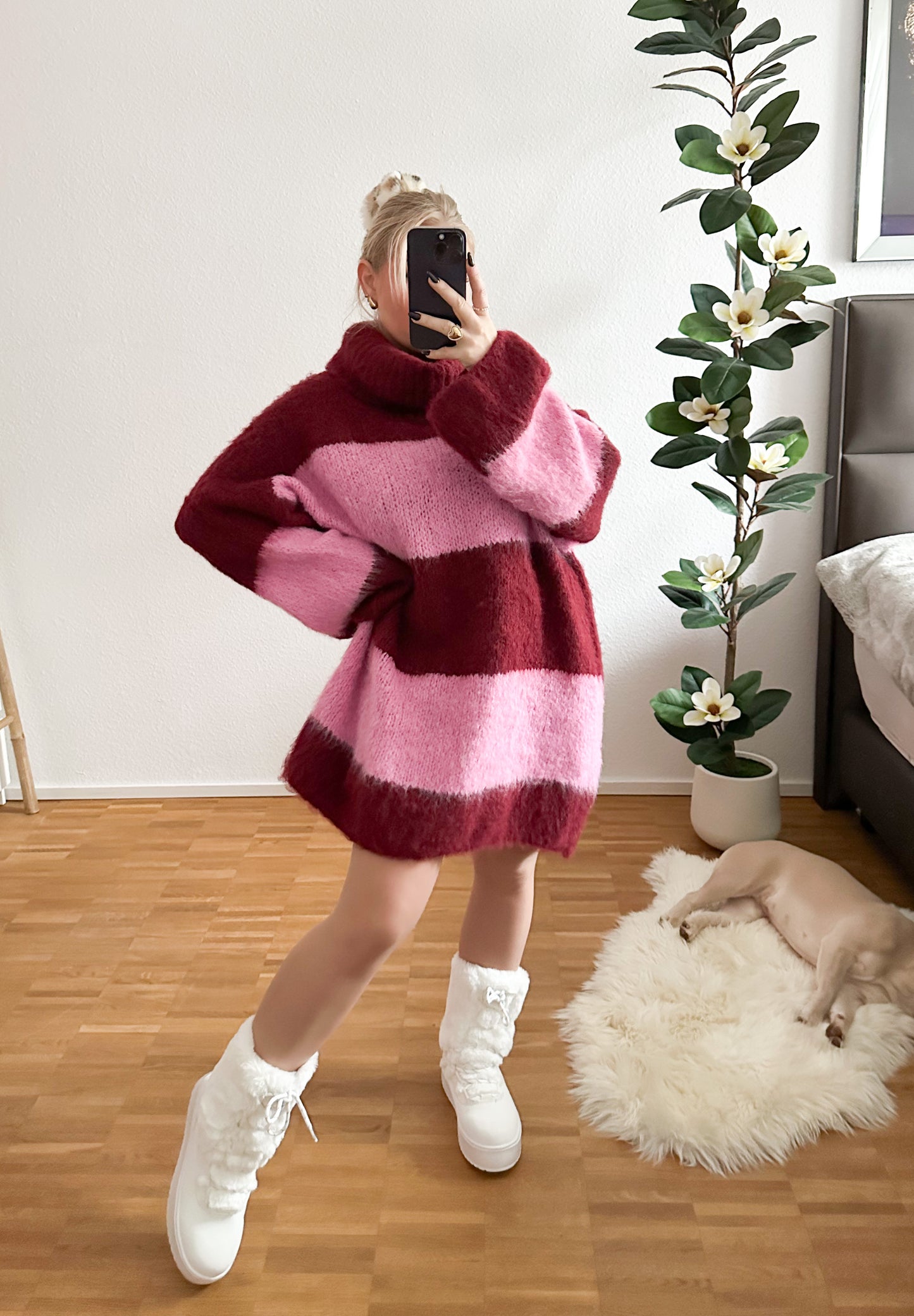 Strickkleid Zuckerwatte in 4 Farben