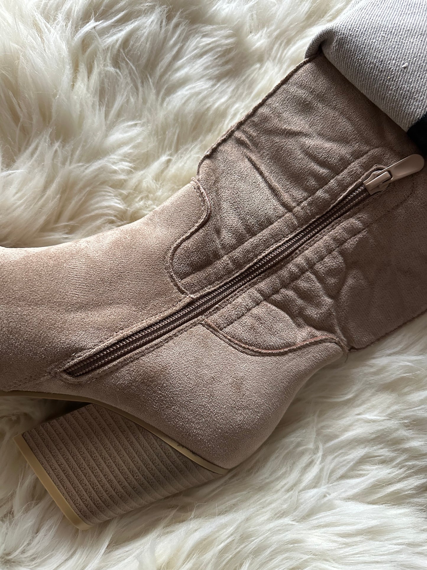 Wildleder Stiefeletten Western-Boot