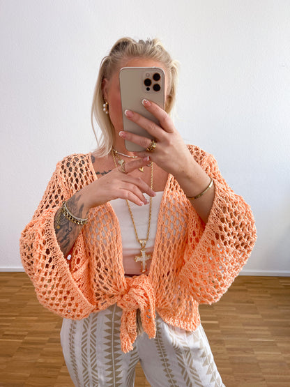 Strickjacke Boho Peach