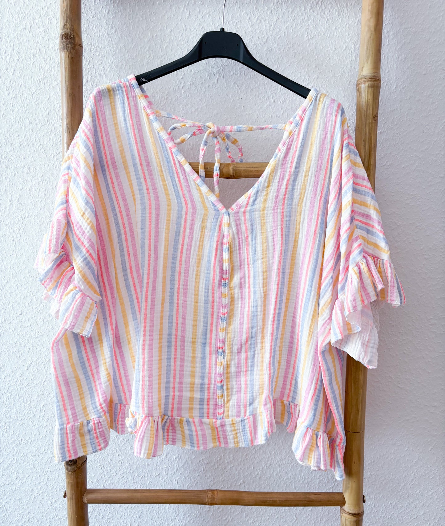 Musselin Bluse Pastell in 4 Farben