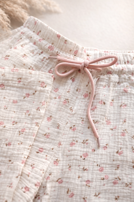 Stoffhose Musselin Rose