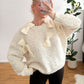 Pullover Teddy mit Schleifen in 3 Farben super weich und kuschelig