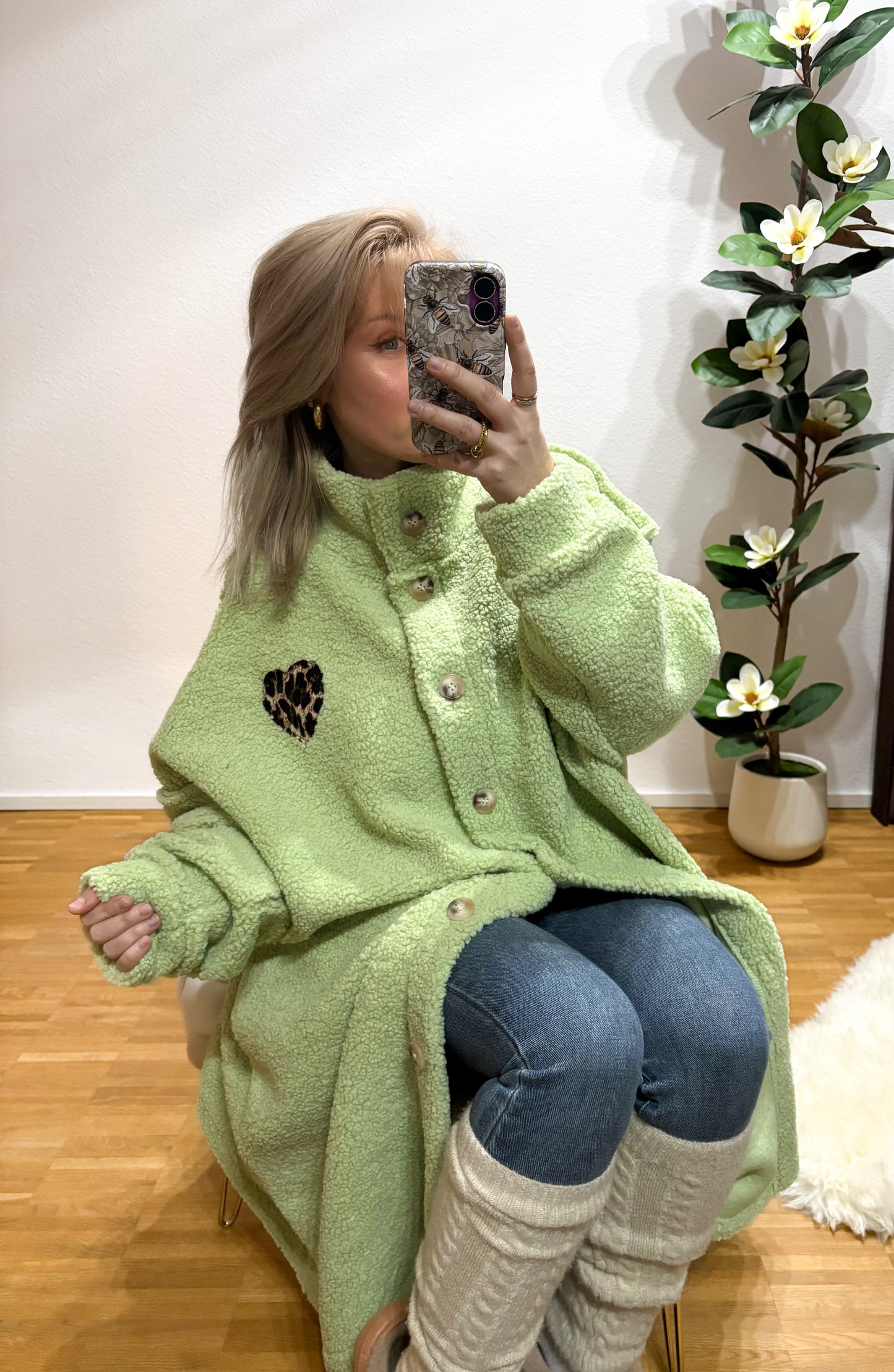 Cardigan/Jacke Teddy Leo Herz in 6 Farben Ultra soft