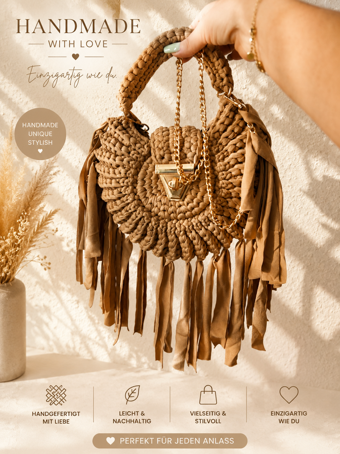 Tasche Muschel Handmade