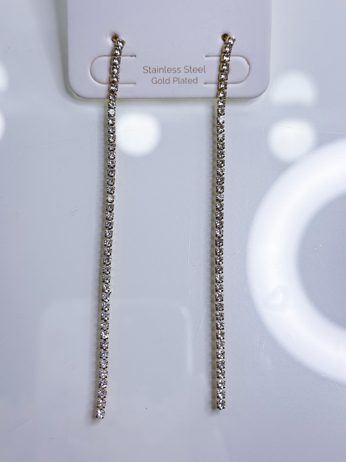 Strass-Ohrringe Lang in 3 Modell 9cm