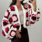 Strickjacke Roses Handmade