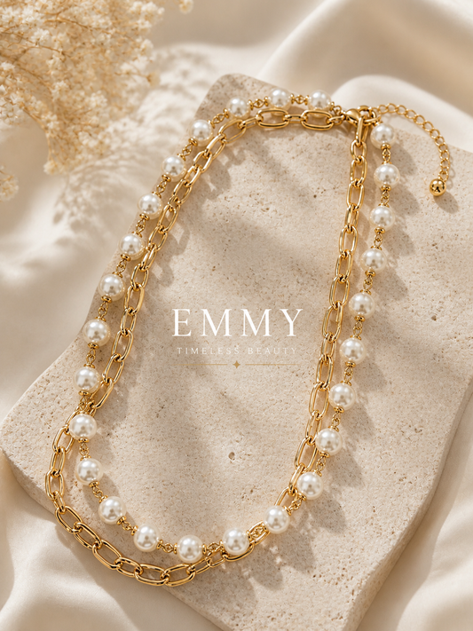 Halskette Doppel Pearl Emmy