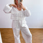 Musselin Bluse Boho weiß
