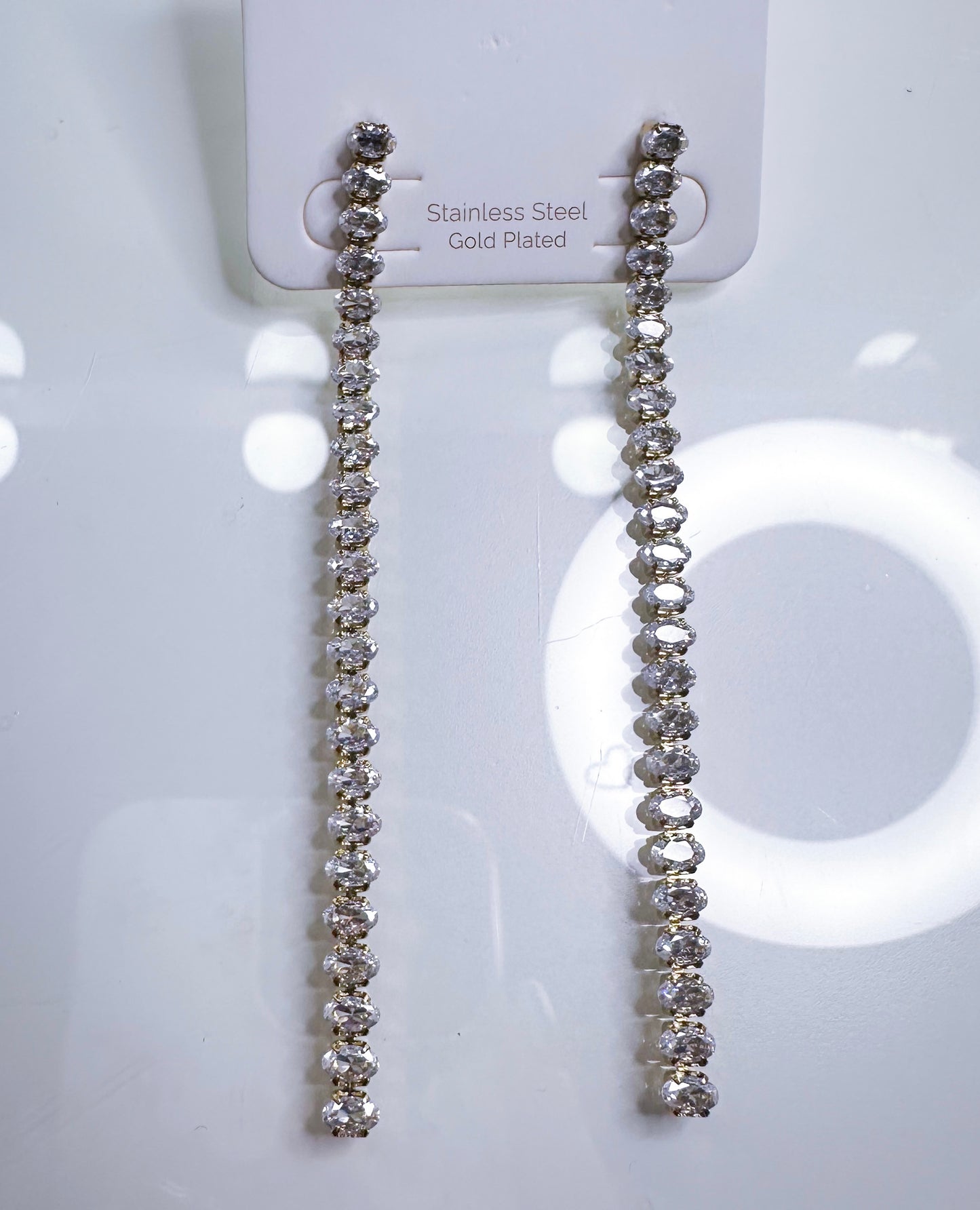 Strass-Ohrringe Lang in 3 Modell 9cm