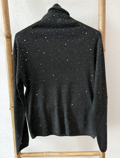 Strickpullover/Feinstrickpullover mit Strass in 3 Farben
