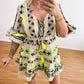 Kleid Boho Neon Gelb