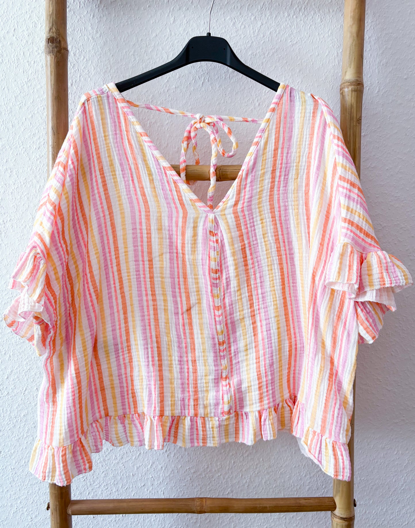 Musselin Bluse Pastell in 4 Farben