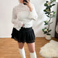 Rock-Spitze mit Hose Skort Lace in zwei Farben