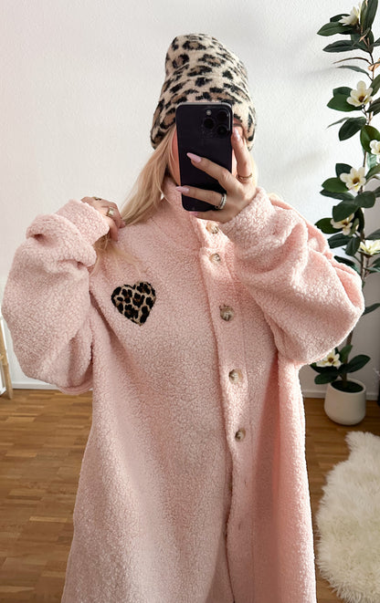 Cardigan/Jacke Teddy Leo Herz in 4 Farben Ultra soft