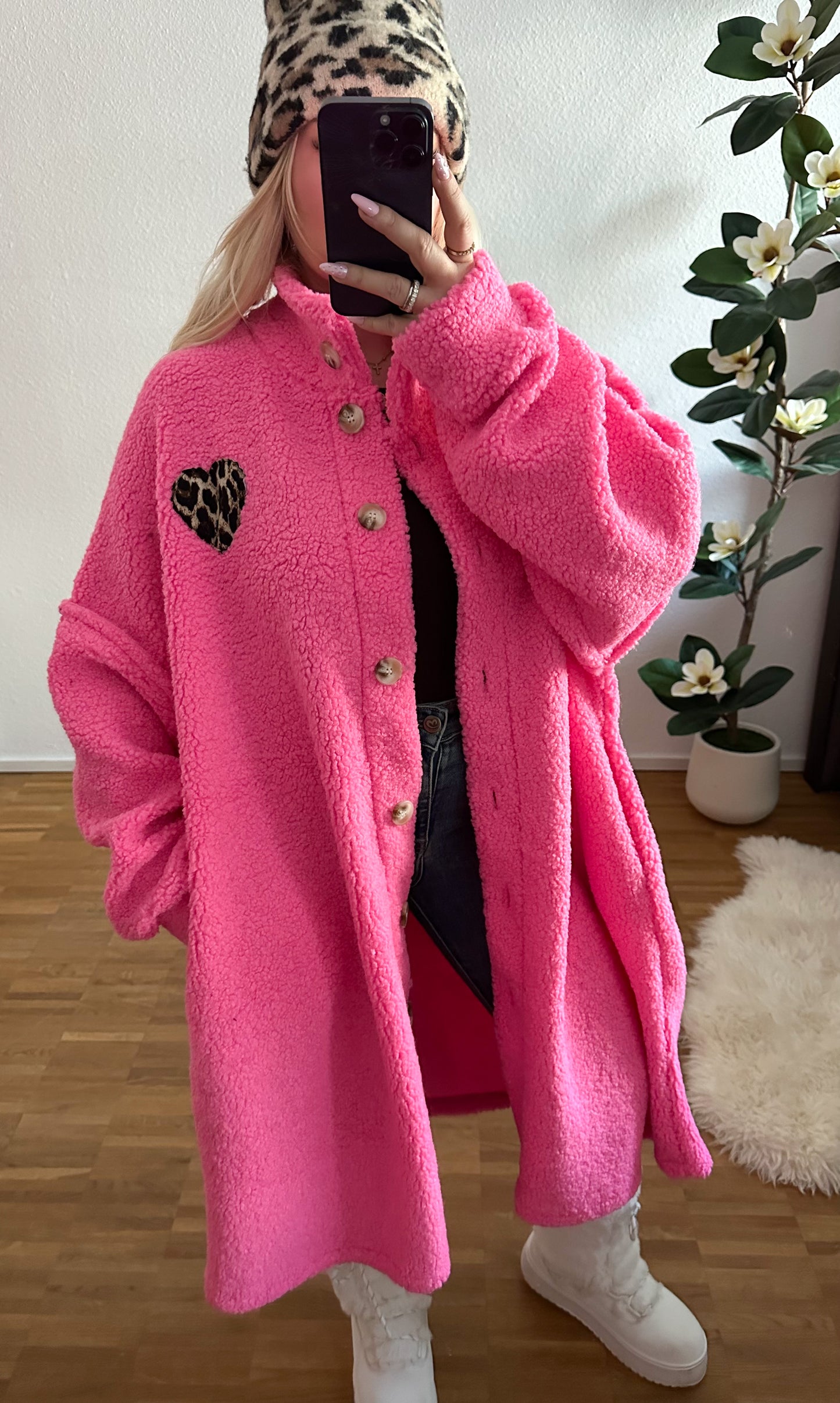 Cardigan/Jacke Teddy Leo Herz in 4 Farben Ultra soft
