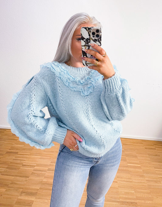 Pullover Spitze Blau