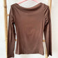 Langarm-Shirt Off Shoulder 4 Farben