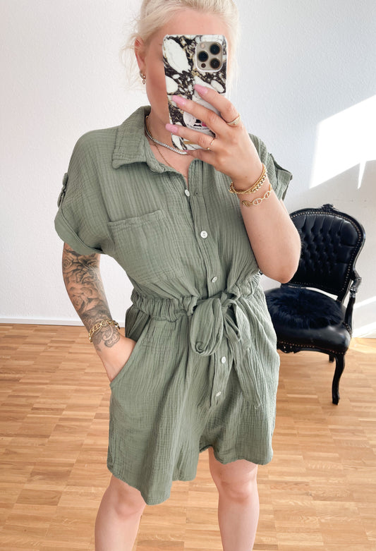 Overall-Bluse