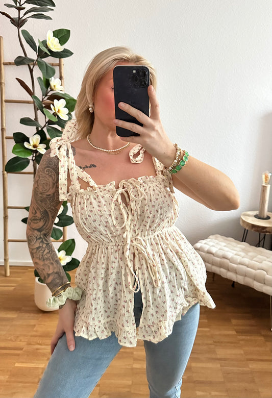 Top Musselin Blumi in 2 Farben