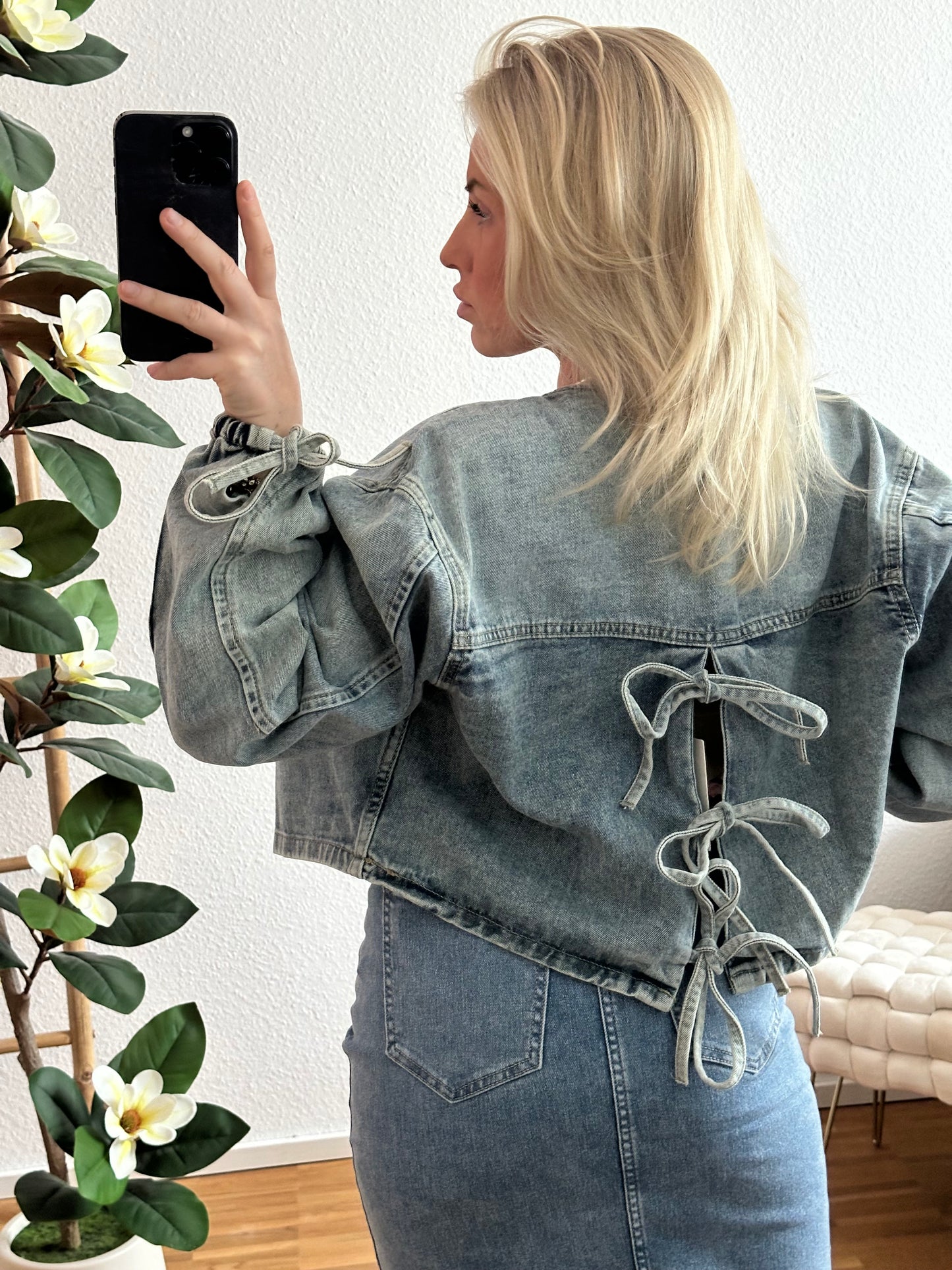 Jeansjacke Schleife Basic