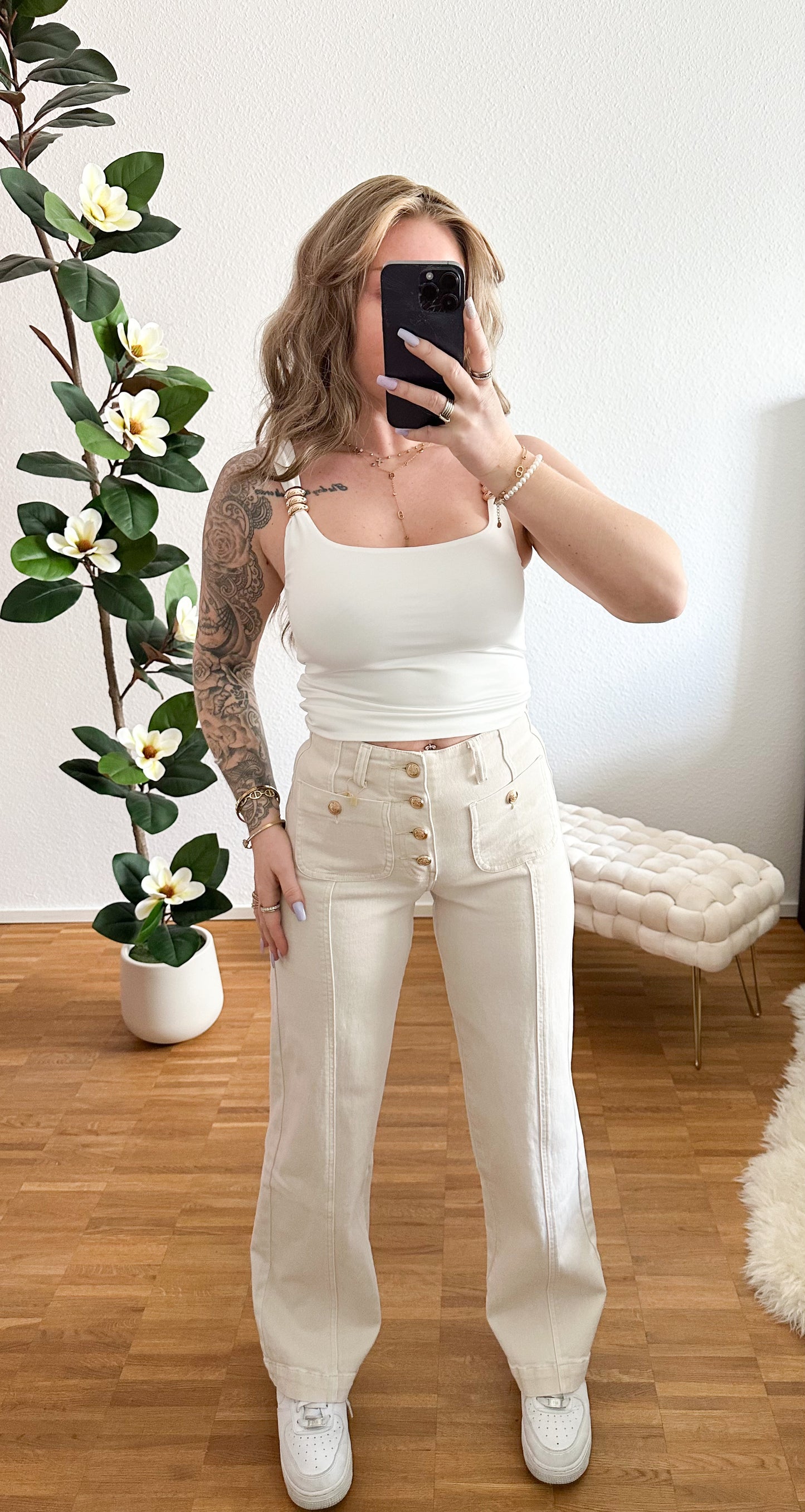 Jeanshose Dad Fit 100cm Länge