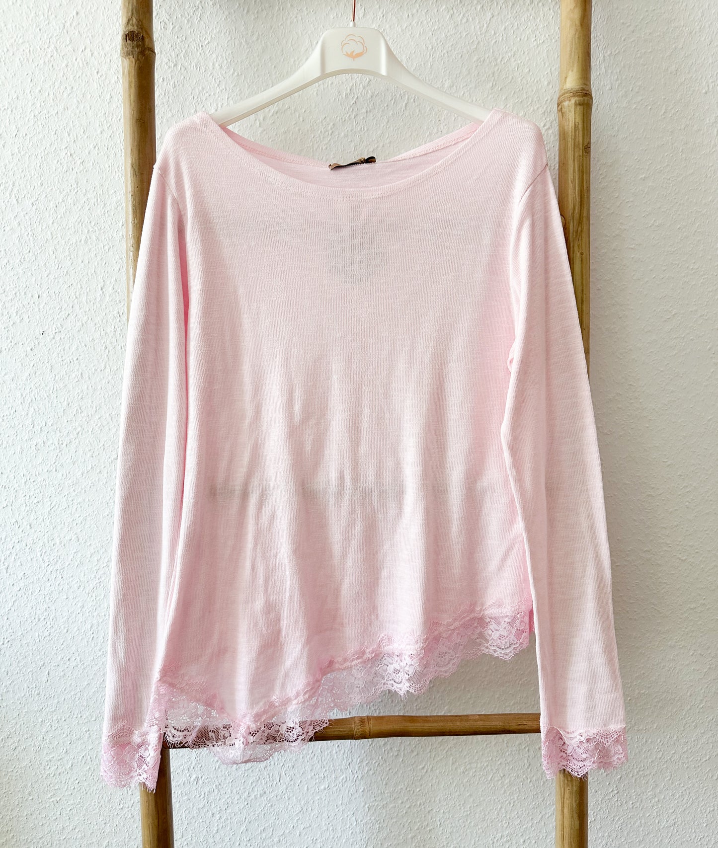 Langarm Shirt spitze in 5 Farben