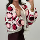 Strickjacke Roses Handmade