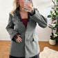 Blazer Spitze grau mit Strass