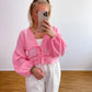 Musselin Bluse Boho Rosa