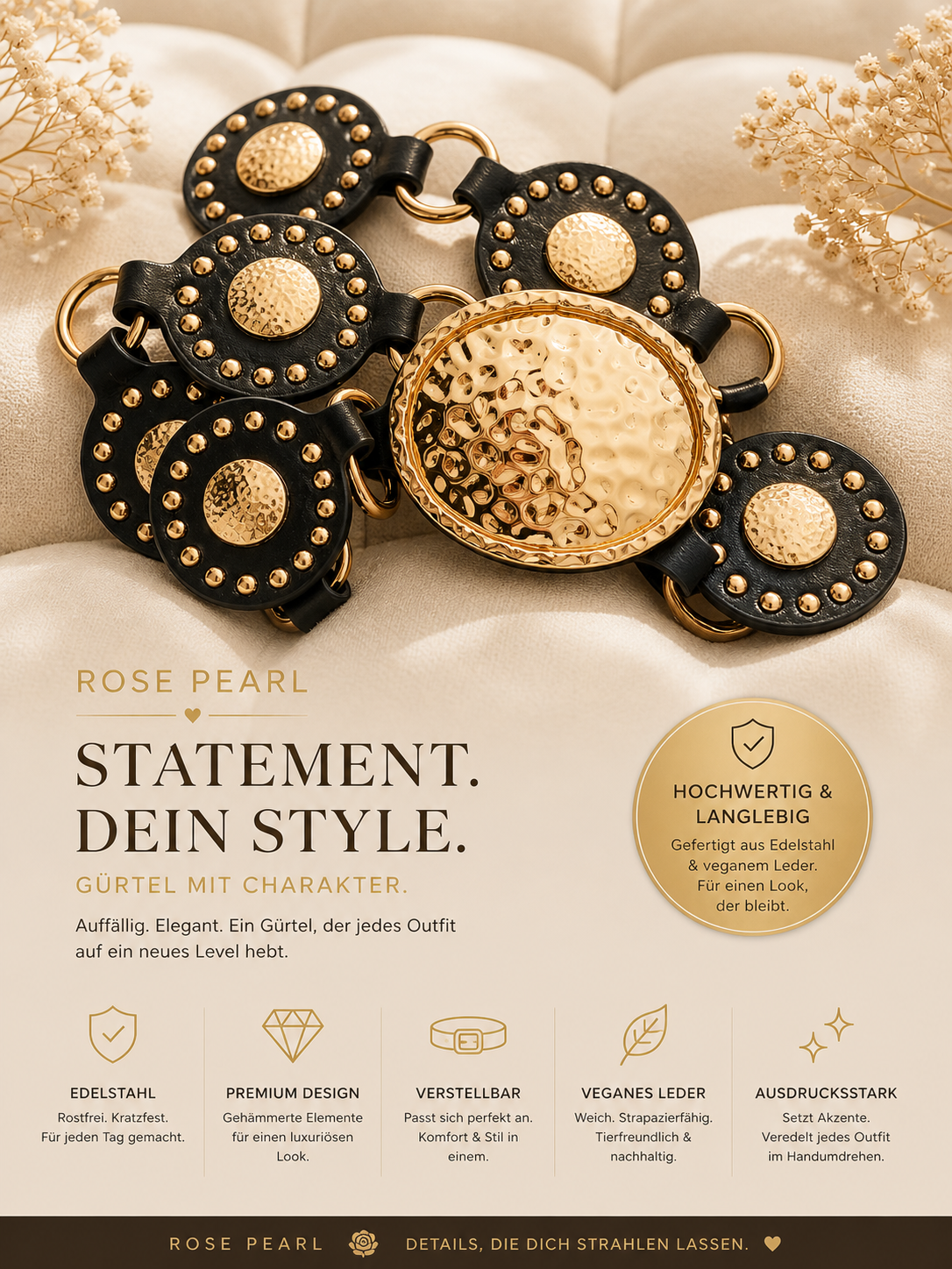 Gürtel Boho Pu Leder