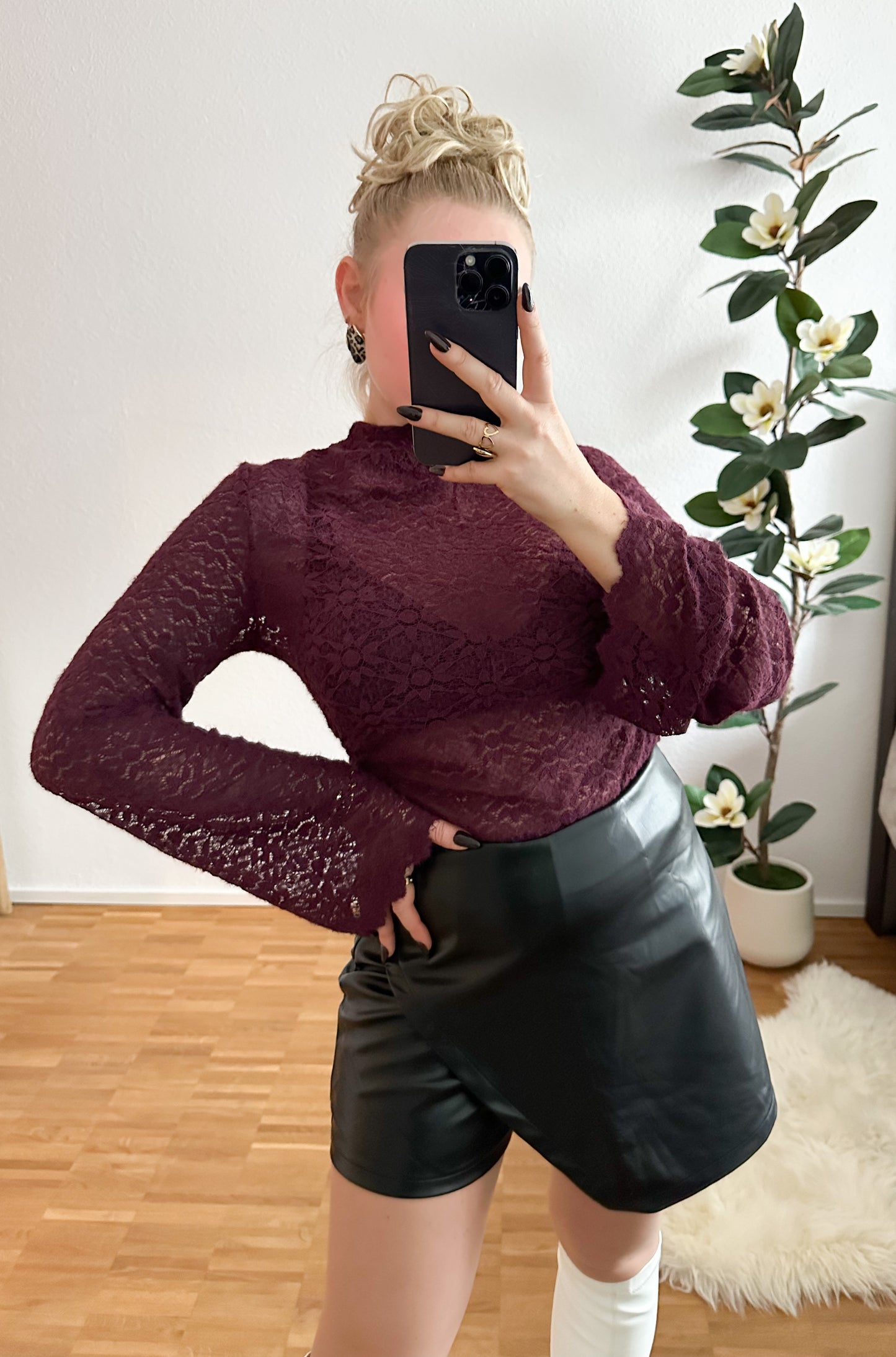 Oberteil Spitze in 3 Farben Stretch