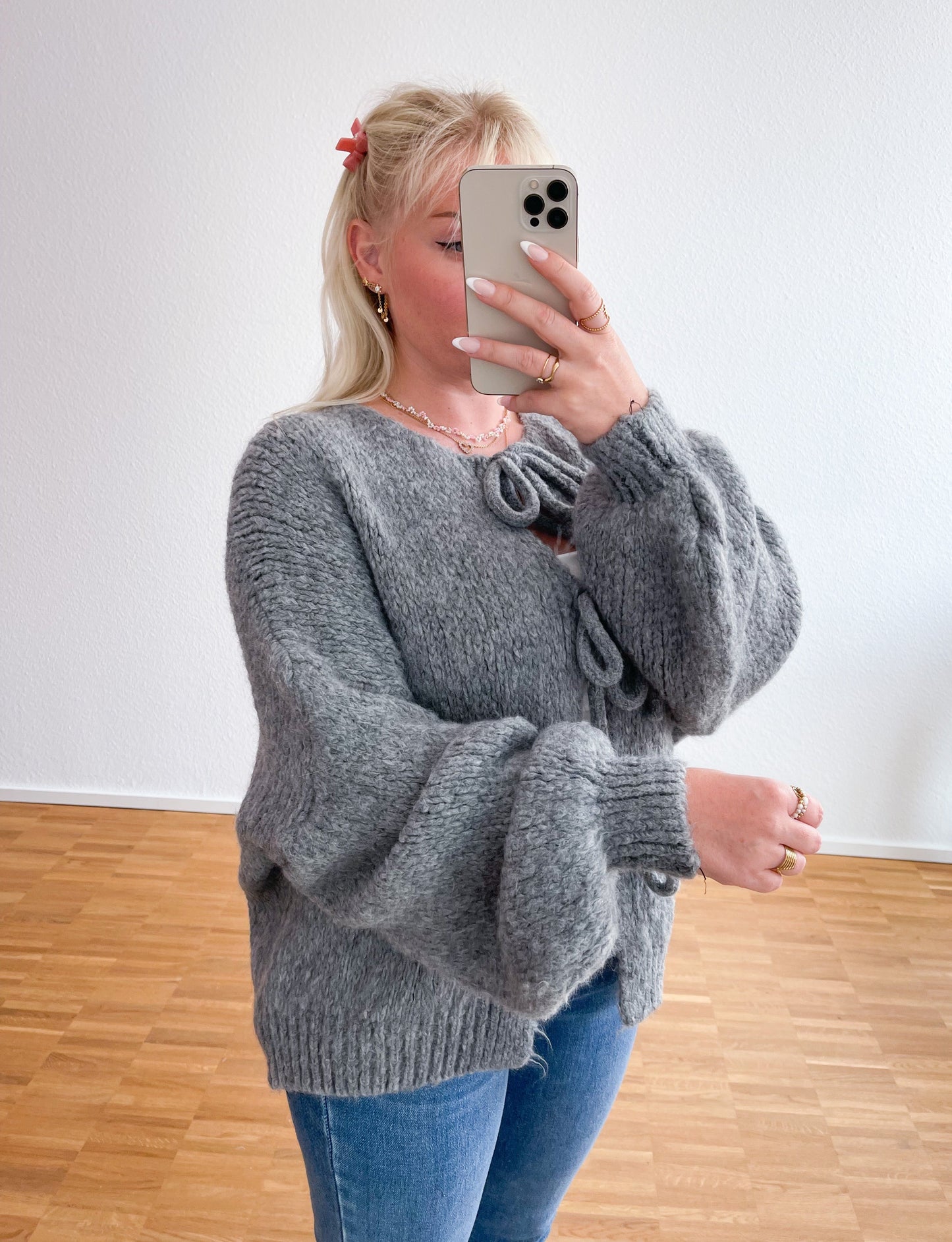 Strickpullover-Schleife super weich 4 Farben