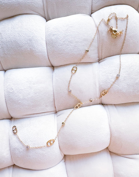 Halskette DD Bling Lang S.Steel