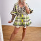 Kleid Boho Neon Gelb