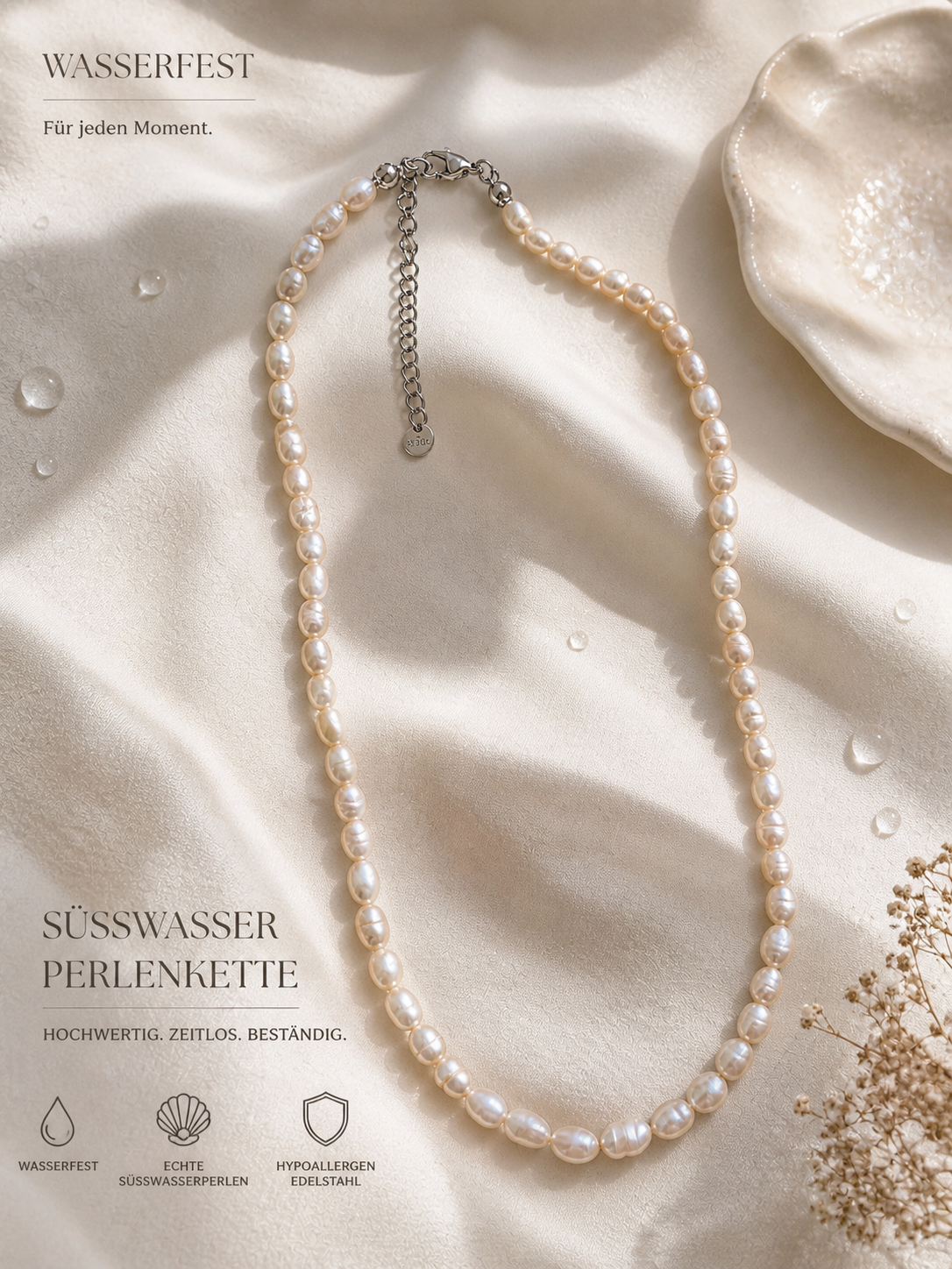 Halskette Water Pearl S.Steel