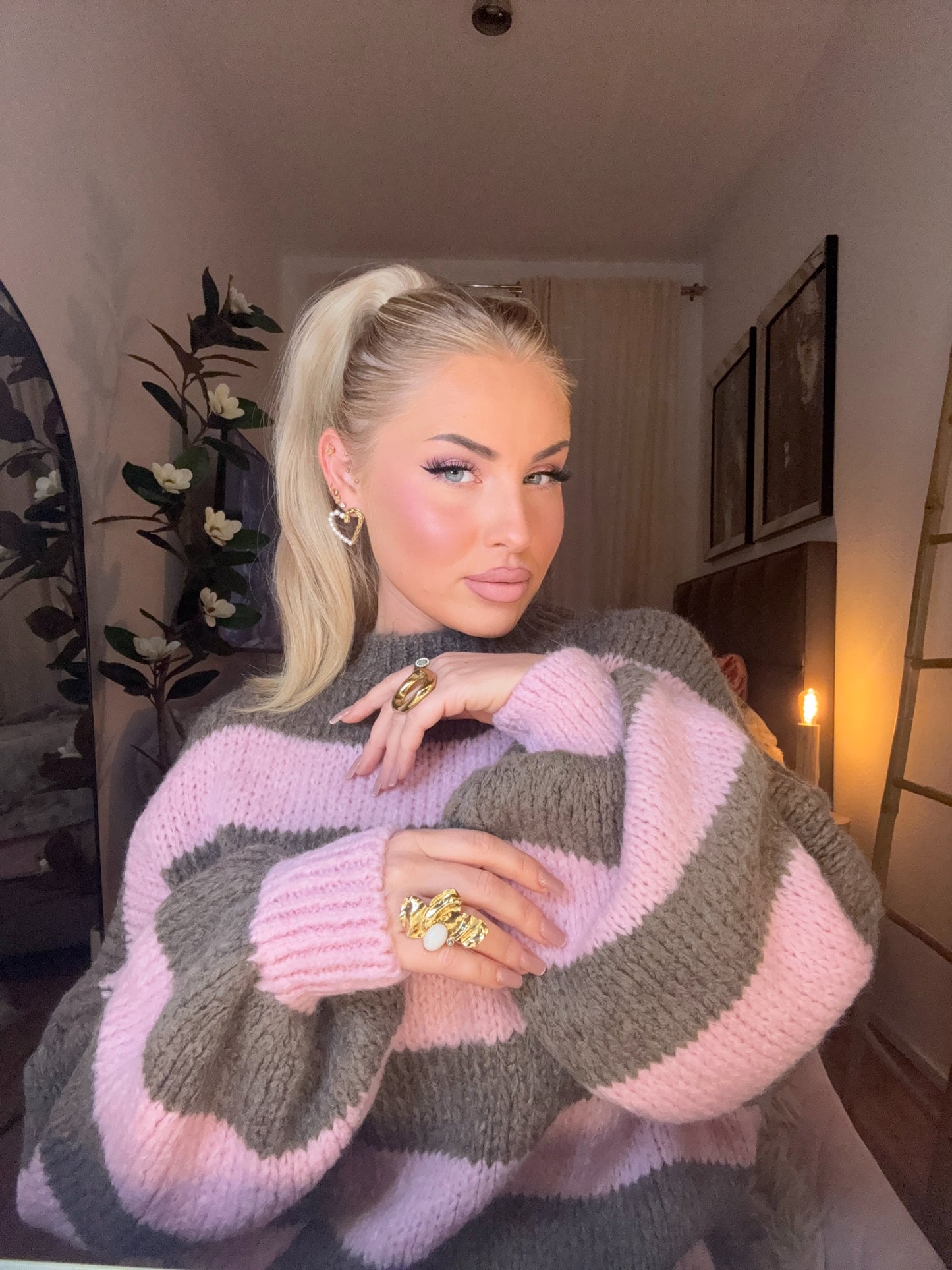 Strickpullover Lola Streifi in 2 Farben super weich und kuschelig