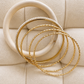 Armreif  5er Set  Edelstahl in 3 Farben