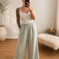Stoffhose Satin Mint extra kurz