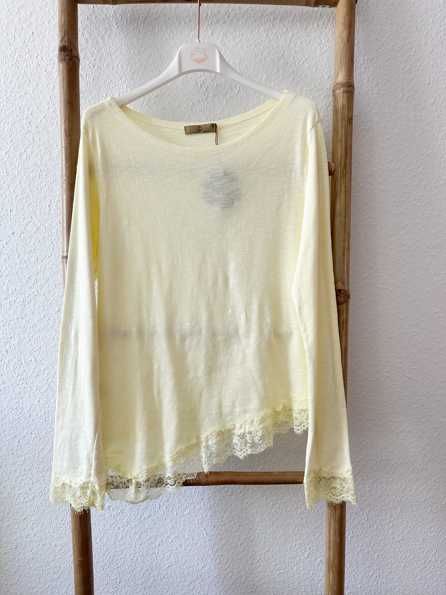 Langarm Shirt spitze in 5 Farben